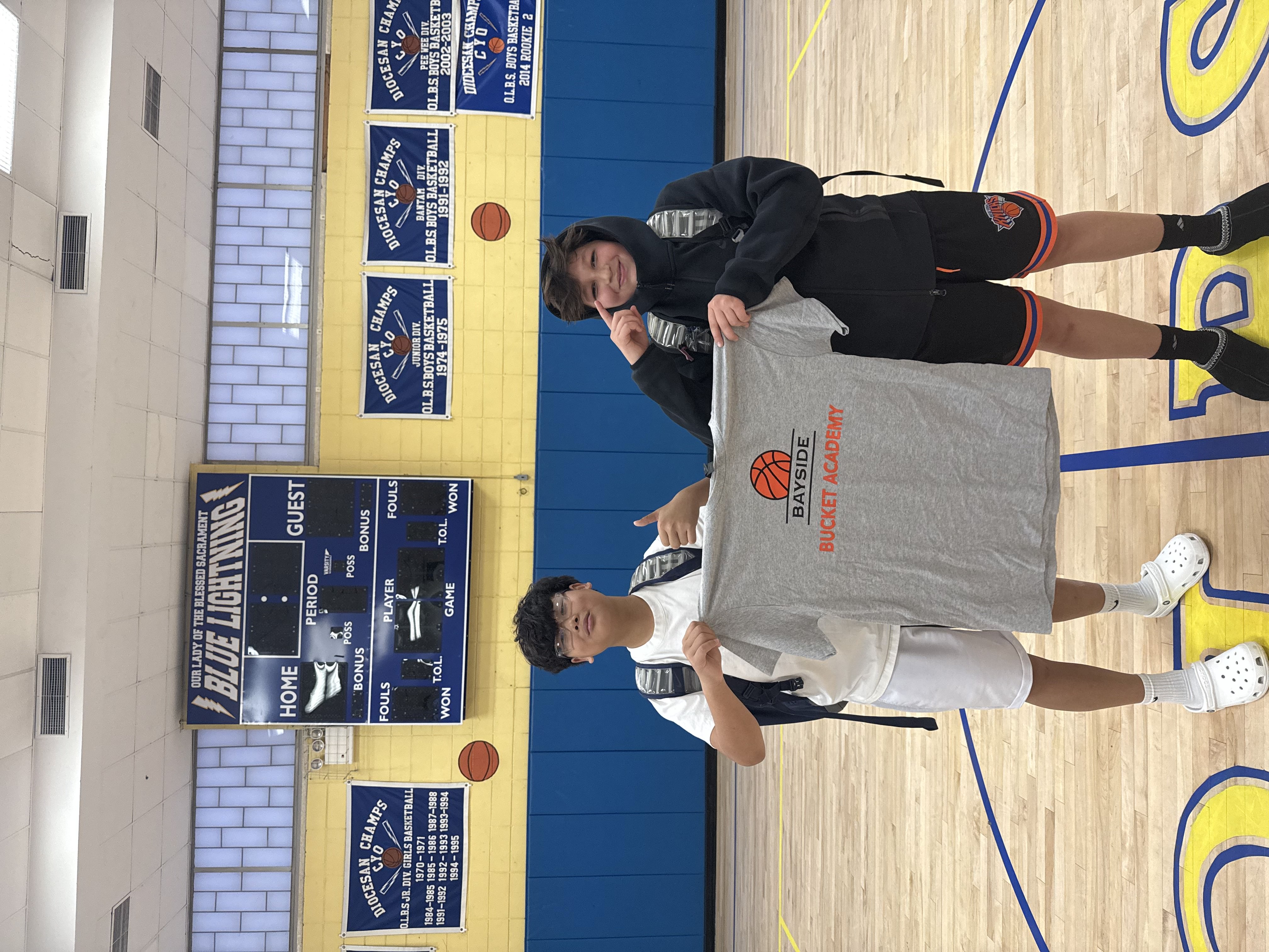 Young athletes in Bayside Bucket Academy gear